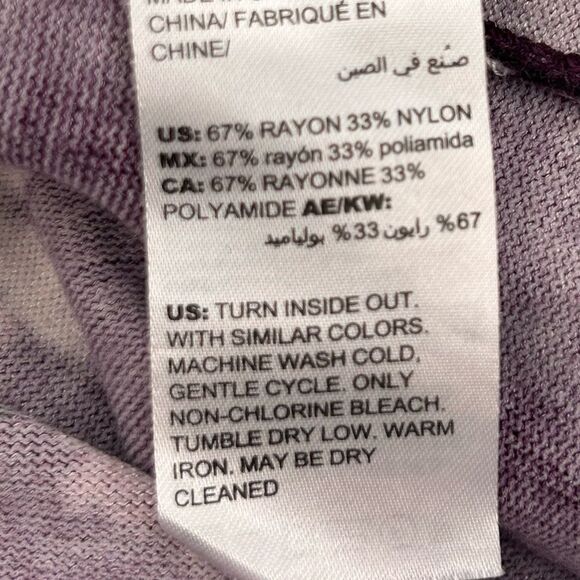 Chico’s Simply Floral Bateau Neck Sweater Basic Sweet Shiraz size large - Picture 6 of 6